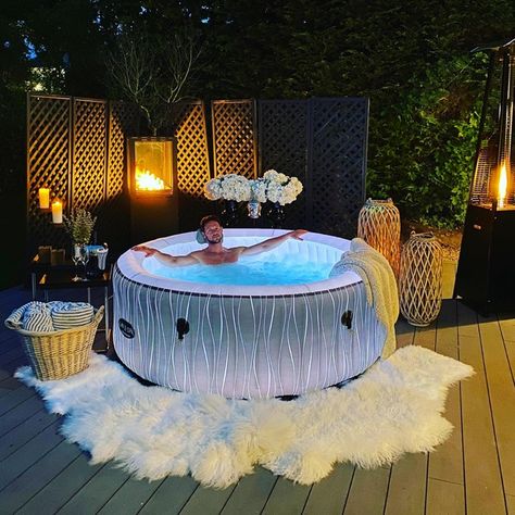 Top 10 Lay-Z-Spa Setups of 2022 - Hot Tub Setup Inspiration | Lay-Z-Spa UK Inflatable Hot Tub Ideas, Spa Uk, Hot Tub Ideas, Setup Inspiration, Inflatable Hot Tub, Tub Ideas, Spa Night, Inflatable Hot Tubs, Relax And Unwind