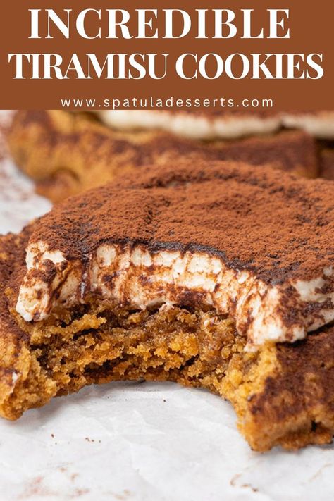 Incredible Tiramisu Cookies Espresso Powder Recipes, Espresso Cookies Recipe, Tiramisu Cookies, Easy Tiramisu, Mascarpone Frosting, Espresso Cookie, Cookie Brownie Recipe, Italian Dessert, Biscotti Cookies