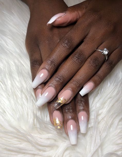 White Nude Ombre Nails, Nude Ombre Nails, Nails On Dark Skin, Ombré Nails, Because I Can, Chic Nails, Ombre Nails, I Can, Nail Art