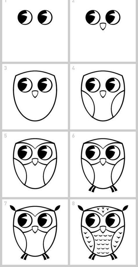 How To Draw Doodles Step By Step Image Guides- You might have encountered this question many times. Doodling is something that we all do when Draw An Owl, Trin For Trin Tegning, Ako Kresliť, 그림 낙서, Owls Drawing, Drawing Faces, Easy Doodle Art, Rock Painting Designs, Rock Painting Art