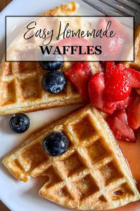 Easy Homemade Waffles Recipe Easy Homemade Waffles Recipe, Easy Homemade Waffle Recipe, Homemade Waffle Mix, Homemade Waffles Recipe, Homemade Waffle Recipe Easy, Easter Brunch Casserole, Waffle Mix Recipes, Belgian Waffle Recipe, Easy Easter Brunch