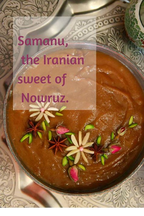 One of the most beautiful Iranian rituals done before Nowruz is cooking Samanu! This healthy, nutritious and natural confection has sweetened Nowruz days for Iranians since pre-Islamic era. Persian Bread, Iranian Cuisine, Jewish Food, Wheat Germ, Persian Food, Jewish Recipes, Spring Ideas, Things To Eat, Art Architecture