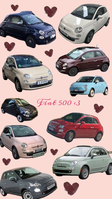 Fiat 500 Car, Fiat 500c, I'm Not Like Other Girls, Tiny Cars, Animal Crossing Characters, Girly Car, Sweet Cars, Fancy Cars, Pretty Cars