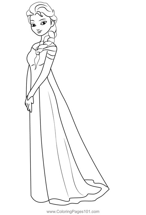 Beautiful Elsa Coloring Page Free Frozen Coloring Pages, Elsa Template Free Printable, Printable Frozen Coloring Pages, Elsa Outline, Elsa Printable Coloring Pages, Elsa Outline Drawing, Chicken Coloring Pages, Elsa Coloring, Elsa Coloring Pages