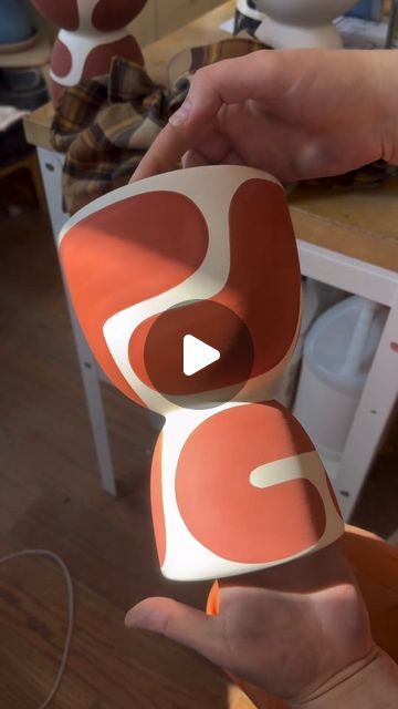 Ceramics Videos on Instagram: "Ceramic painting planter by @franca_nyc" Cool Ceramics, Ceramics Videos, February 15, Ceramic Painting, Glaze, Vase, Ceramics, On Instagram, Instagram