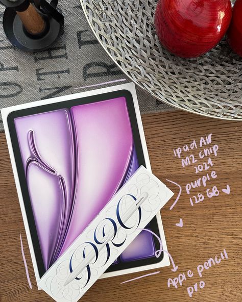 Ipad Air 11 Inch, Ipad Air M2 Aesthetic, Ipad Air M2, Apple Pencil Pro, Ipad Air Purple, Ipad 11 Inch, Ipad Gift, Apple Gadgets Iphone, Ipad And Apple Pencil