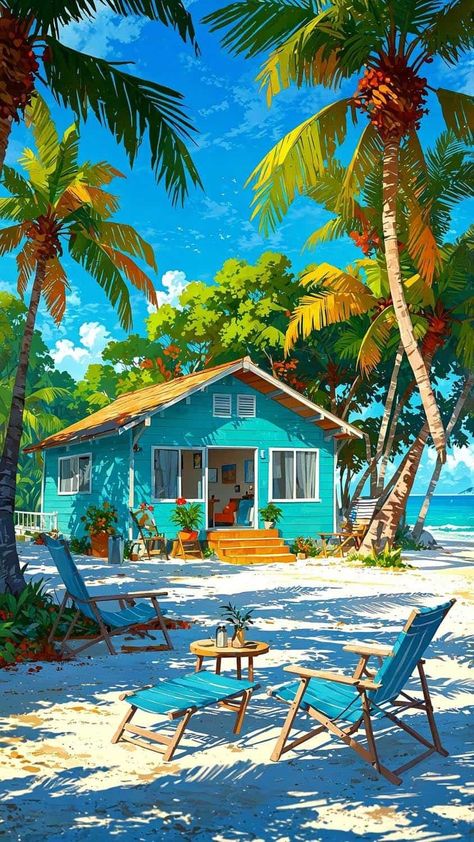 Summer Home Wallpaper Iphone Wallpaper Hd Nature, Summer Home, Anime Artwork Wallpaper, Summer Wallpaper, Dreamy Art, Environment Concept Art, Anime Scenery Wallpaper, Landscape Wallpaper, Home Wallpaper