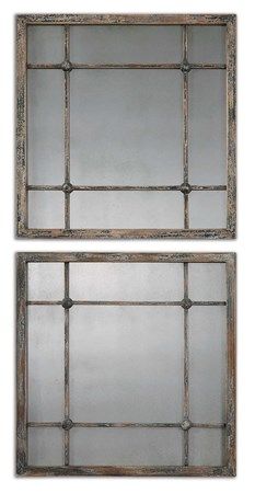 All Mirrors in Modern and Traditional Design | Uttermost Antique Glass Mirror, Square Mirrors, Antiqued Mirror, Uttermost Mirrors, Brown Mirror, Mirror Sign, Wood Wall Mirror, Wholesale Store, Ashley Furniture Homestore