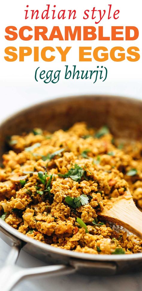 Street style egg bhurji - make this Indian take on scrambled eggs. Its spicy, butter, full of flavour and a fantastic breakfast for a crowd. Also called anda bhurji. #eggs #brunch #indianrecipe Anda Bhurji, Spicy Butter, Eggs Brunch, Egg Bhurji, Bhurji Recipe, Spicy Eggs, Breakfast For A Crowd, Scrambled Eggs, Breakfast Recipes Easy