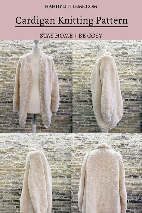 Oversize Cardigan Knitting Pattern, Oversized Cardigan Pattern, Raglan Cardigan, Free Knitting Patterns For Women, Cardigan Sweater Pattern, Ladies Cardigan Knitting Patterns, Knitting Patterns Free Sweater, Knit Cardigan Pattern, Chunky Knitting Patterns