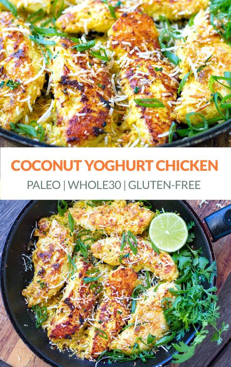 Yoghurt Chicken, Buttermilk Marinated Chicken, Chicken Fillet Recipes, Aip Foods, Insulin Resistant, Coconut Milk Chicken, Chicken Coconut, Coconut Lime Chicken, Coconut Yoghurt