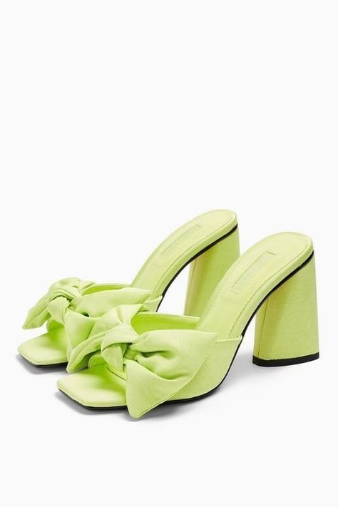 Bow Mules, Green Bows, Aesthetic Shoes, Topshop Outfit, Shoe Closet, Shoe Game, Beautiful Shoes, Pump Shoes, Cute Shoes