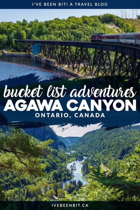 Agawa Canyon Tour Train: Ultimate Guide to this Top Excursion » I've Been Bit :: A Travel Blog Agawa Canyon Tour Train, Ontario Camping, Ontario Road Trip, Resort Ideas, Travel By Train, Train Trips, Sault Ste Marie, Ontario Travel, Northern Ontario