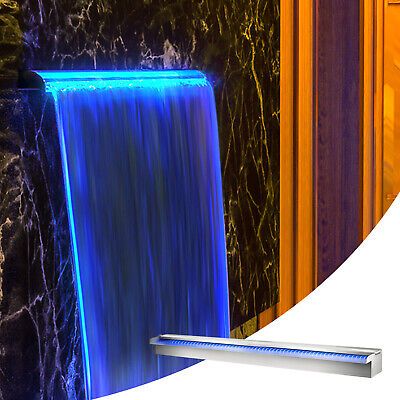 Light Waterfall, Stainless Steel Pool, Steel Pool, Rectangular Garden, Outdoor Waterfalls, Fall Fishing, Pond Waterfall, Natural Gas Generator, Pool Fountain