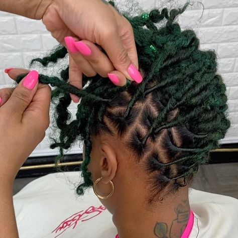 Trailblazing Loc Salon on Instagram: “Women's Loc Updo✨✨ www.NappStar.com # locs #locstylesforwomen #… | Short locs hairstyles, Faux locs hairstyles, Locs  hairstyles Locs Updo Hairstyles For Women, Nappstar Nyc, Updo Locs Hairstyles For Women, Loc Updo Styles, Loc Styles Medium Updo Women, Marley Locs, Dread Journey, Loc Colors, Hairstyles Locs