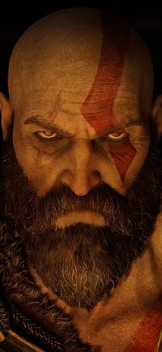 Angry Wallpapers, Kratos Atreus, Angry Eyes, God Of Wars, Angry Face, Gaming Wallpapers, Western Movies, Game Character, Eye Color