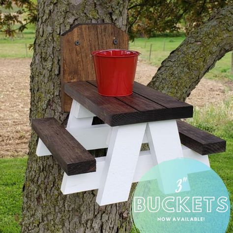 Squirrel Picnic Table BEST on Etsy 5 STAR | Etsy Squirrel Picnic Table Feeder, Squirrel Picnic Table, Original Farmhouse, Squirrel Feeders, Squirrel Feeder, Backyard Entertaining, Ears Of Corn, Hot Gifts, Quick Gifts