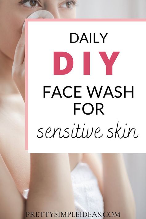 Diy Face Wash For Acne, Sensitive Face Wash, Face Wash For Sensitive Skin, Face Wash For Acne, Diy Face Cleanser, Sensitive Skin Face Wash, Essential Oils Diy, Diy Face Wash, Homemade Face Wash