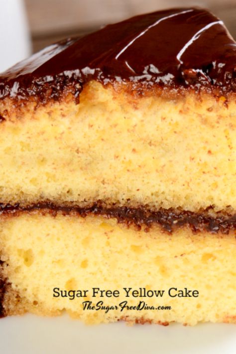 Dieabitic Cake Recipes, Cake With Stevia Recipe, Sugar Free Yellow Cake Recipe, Sugar Free Buttercream Frosting, Sugarfree Cake, Sugar Free Yellow Cake, Sugar Free Cake Recipes, Low Calorie Cake, Stevia Recipes