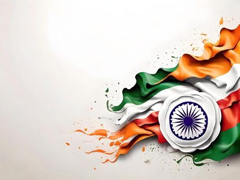 Photo decorative tricolor indian flag th... | Premium Photo #Freepik #photo Indian Flag Colors, Flag Images, Indian Flag Images, Indian Flag Wallpaper, Plain Background, Tri Colour, Crazy Wallpaper, Indian Flag, Plains Background