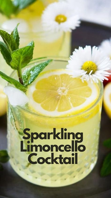 Sparkling Limoncello Cocktail Limoncello Cocktail, Limoncello Cocktails, Italian Liqueur, Sparkling Cocktail, Lemon Lime Soda, Refreshing Cocktails, Classic Italian, Lemon Lime, Liqueur