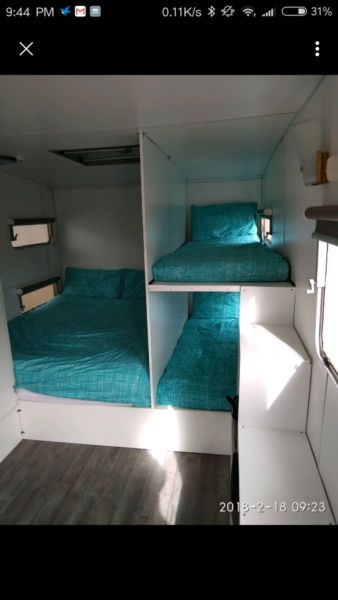 Camping Layout Ideas, Caravan Layout, Caravan Bunk Beds, Lake House Food, Bus Living, Lake House Food Ideas, Diy Camper Remodel, Lake Food Ideas Summer, Build A Camper Van