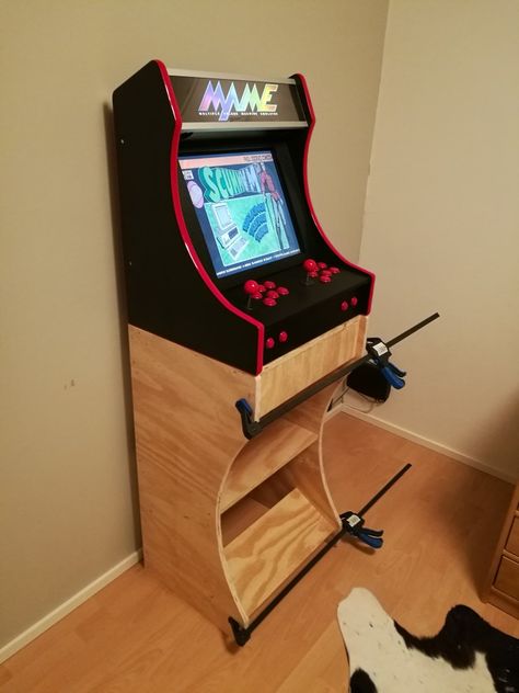 My Retropie Project: Arcade bartop stand in progress. #arcade #bartop #arcadecabinet Retropie Arcade, Arcade Cabinet Plans, Retro Pi, Arcade Bartop, Arcade Diy, Diy Arcade Cabinet, Diy Arcade, Arcade Retro, Retro Arcade Games