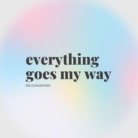 everything goes my way quote
motivational / inspirational / manifestation quotes Everything Goes My Way, Digital Vision Board, Vision Board Affirmations, Everything Goes, Positive Self Affirmations, Manifestation Quotes, What I Want, My Way, Positive Affirmations