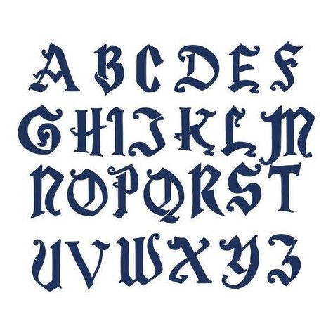 Magic Font Alphabet, Manly Fonts Alphabet, Witchy Fonts, Magic Font, Numbers Tattoo, Old English Alphabet, Tattoo Fonts Alphabet, Lettering Styles Alphabet, Design Alphabet