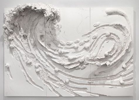 Talented wave art David Altmejd, Giuseppe Penone, Drywall Art, Generative Design, Relief Sculpture, 수채화 그림, Plaster Art, Wave Art, Sculpture Installation