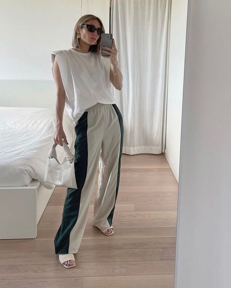 Our iconic muscle tee is finally back in stock. Frankie girls @clarafelicia @wyandrad @_patriziawilkdelia_ giving us inspiration. #TheFrankieShop #FrankieForAll #FrankieGirl The Frankie Shop, Frankie Shop, Wardrobe Stylist, Muscle Tee, Back In Stock, Muscle Tees, Track Pants, Maxi Skirt, Fashion Branding