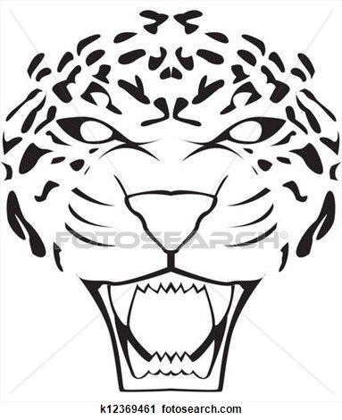 Clipart of Close-up Leopard Face Front View Vector k7052425 ... Face Front View, Cheetah Drawing, Jaguar Tattoo, Face Line Drawing, Leopard Face, Paisley Art, Face Lines, Drawing Templates, Tattoo Outline