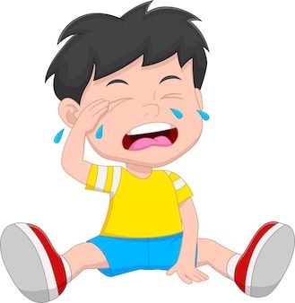 Crying Clipart, Kids Crying, Crying Cartoon, Faces Cartoon, Crying Kids, Beatles Wallpaper, Premium Vector Cartoon, Crying Face, Boy Sign