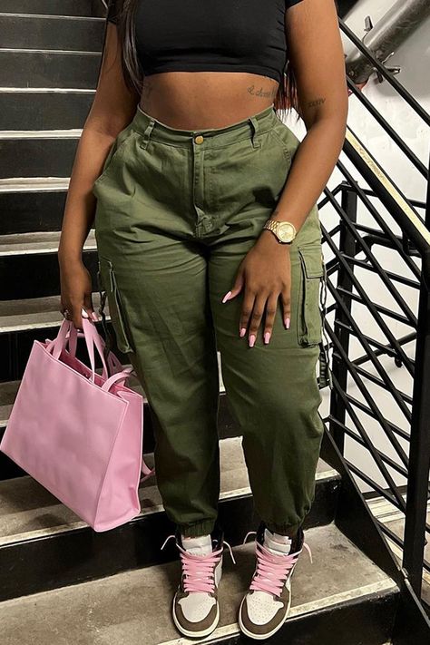 Army Green Cargo Pants Outfit, Army Cargo Pants Outfit, Army Green Pants Outfit, Green Cargo Pants Outfit, Army Green Cargo Pants, Green Pants Outfit, Jordan Swag, Army Green Pants, Romper Swimsuit