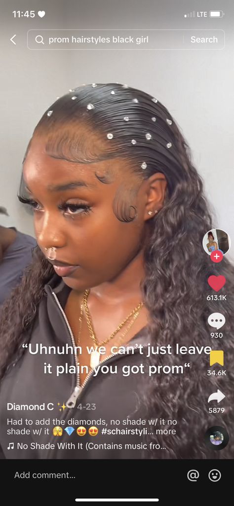 Cute Homecoming Hairstyles, Prom 2k24, Homecoming Poses, Blue Mermaid Prom Dress, Black Wigs, Dream Wedding Decorations, Acrylic Nails Coffin Pink, Prom Ideas, Dope Hairstyles