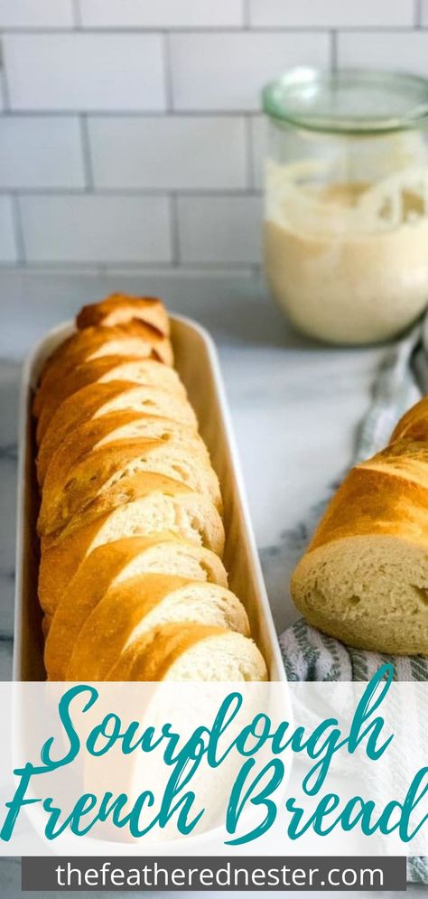 Bread No Yeast Recipe, Bread With Sourdough Starter, Sourdough French Bread Recipe, Sourdough French Bread, Bread No Yeast, Dough Starter Recipe, Easy Dough, Easy Sourdough Bread Recipe, Recipe Using Sourdough Starter