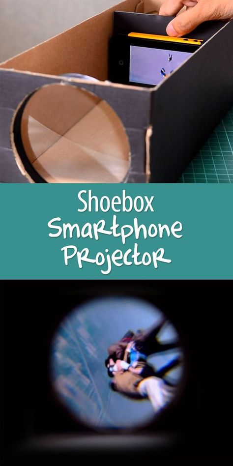 Turn an old shoebox and some office supplies into a smartphone projector! (Impress your friends.) Projector Ideas, Ipad Kiosk, Diy Projector, Phone Projector, Iphone 6 Phone, Physics Experiments, Latest Laptop, Home Theater Speakers, Portable Projector