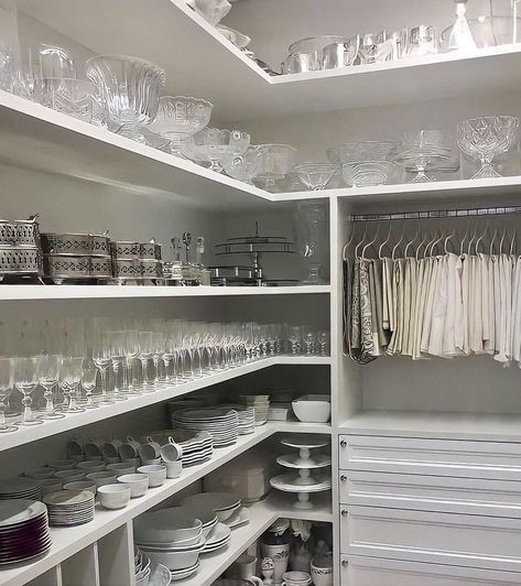 Dish Pantry, China Room, House Pantry, Professional Organization, Kitchen Closet, China Closet, Perfect Pantry, China Storage, Pantry Room