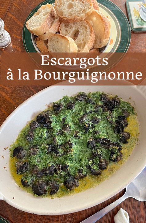 Food Lust People Love: The classic French dish title, Escargots à la Bourguignonne, means snails with rich, fragrant garlic parsley butter, in this case, baked in a casserole dish. Yep, no need to stuff them in shells! This way is much, much easier and just as delicious! Canned Escargot Recipe, Escargot Recipe The Keg, Escargot Recipe, Garlic Ginger Chicken, Snails Recipe, French Dinner Parties, Best Guacamole Recipe, Classic French Dishes, Simple Vinaigrette