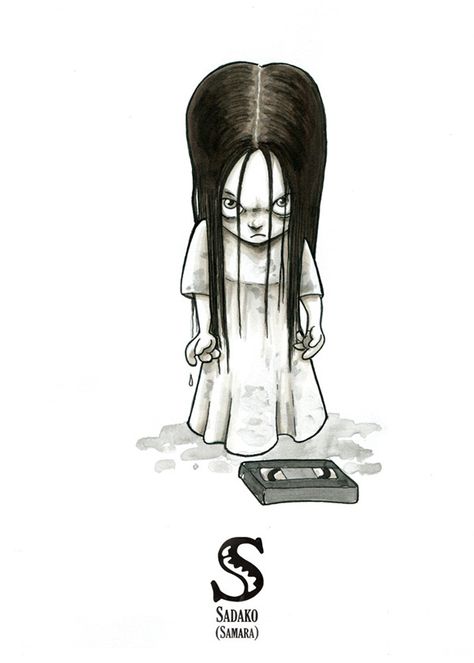 Chibi Horror Characters, Horror Characters Drawings, Toodles Galore, Halloween Imagenes, Chibi Horror, Scary Cartoon, Scottish Symbols, Horror Cartoon, Tiny Creatures