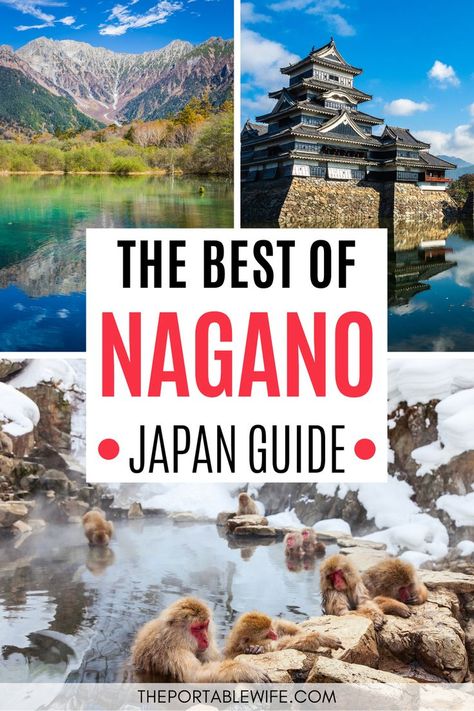 Explore the best things to do in Nagano Japan with this Japan travel guide. Photograph Japan snow monkeys at Jigokudani, relax in a Japan onsen, see the famous Matsumoto castle, do some Japan hiking in the Japanese Alps in Kamikochi, and visit iconic Terrace House Karuizawa sites! Includes a week in Japan itinerary. Put this beautiful Japan travel destination on your Japan bucket list!  | Togakushi | Japan nature | Japan travel tips | Where to go in Japan | Planning a trip to Japan | #japan Japan Hiking, Japan Planning, Japan Onsen, China Vacation, Japanese Alps, Matsumoto Castle, Places To Visit In Japan, Nature Japan, Kamikochi