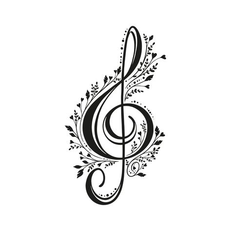 Music Clipart, Printable Sticker Paper, White Ink Tattoo, Music Tattoo Designs, Music Tattoo, Wood Burning Patterns, Music Tattoos, Fancy Hats, Treble Clef