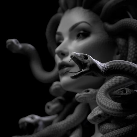 ArtStation - Crearure 814-094 Medusa Aesthetic, Aesthetic Annotations, Medusa Artwork, Che Guevara Art, Woman Face Photography, Medusa Snake, Medusa Art, Greek Myth, Medusa Tattoo