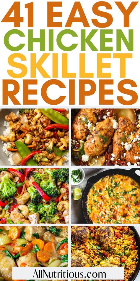 Feel Good Recipes, Diced Chicken Recipes Skillet, Easy Stove Top Meals, Healthy Chicken Skillet, Healthy Skillet Dinners, Chicken Skillet Meals, Dinners With Chicken, Skillet Chicken Dinner, Skillet Chicken Recipes