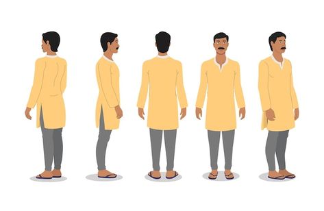 Vector man model sheet for animation, in... | Premium Vector #Freepik #vector #happy-character #people-set #cartoon-people #character-illustration Animation Walk Cycle, Free Cartoon Characters, 2d Character Animation, Male Cartoon Characters, Cartoon House, Character Model Sheet, Man Model, Model Sheet, Free Cartoons