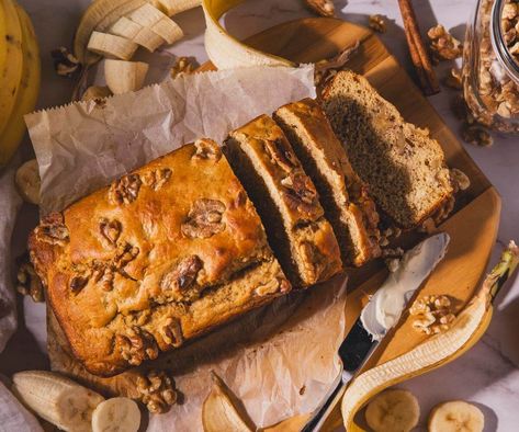 Banana Bread Almond Flour Banana Bread Recipe, Ultimate Banana Bread Recipe, Almond Flour Banana Bread, Almond Flour Banana, Flours Banana Bread, Anna Olson, Kodiak Cakes, Banana Cake Recipe, Vegan Banana Bread