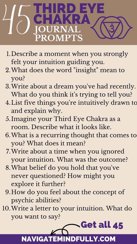 45 Third Eye Chakra Journal Prompts to Strengthen Your Intuition How To Unblock Third Eye Chakra, Third Eye Journal Prompts, Third Eye Chakra Journal Prompts, Journal Prompts For Self Discovery And Healing, Spiritual Prompts, Chakra Journal Prompts, Chakra Journal, Third Eye Chakra Healing, Third Eye Meditation