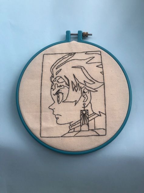 Tanjiro Embroidery, Demon Slayer Embroidery, Demon Slayer Tanjiro, Girly Art Illustrations, Girly Art, Embroidery Art, Demon Slayer, Needlework, Illustration Art