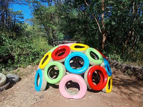 Playground Tires, Tires Playground Ideas Kids, Tyres Outdoor Play, Tyres Playground Outdoor Play, Tire Kids Play Playground Ideas, Tire Playground, Kids Outdoor Playground, Diy Kids Playground, Kids Play Equipment