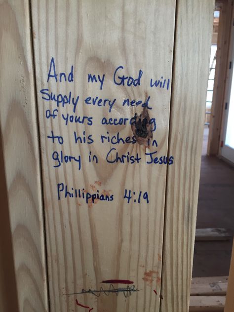 Scriptures To Write On House Frame, Bible Verses For New Home Construction, Bless Our Home Sign, House Blessings, New Home Quotes, Good Scriptures, Bible Verses Kjv, House Blessing, Wall Writing